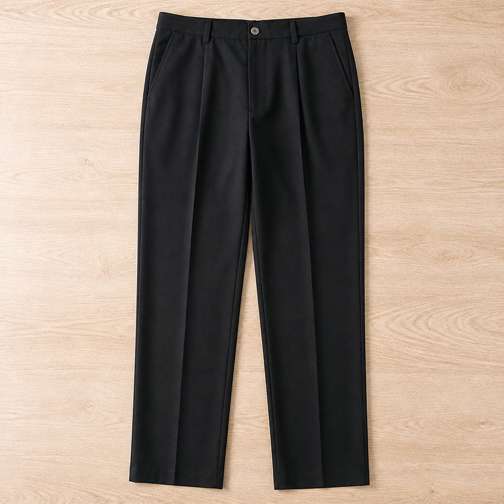 Marcello™ – High-Waisted Pleated Tailored Trousers with Relaxed Straight Leg