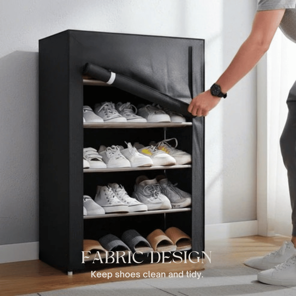 Freestanding Shoe Organizer | Dustproof Cover | No-Tool Assembly | ShoeGuard