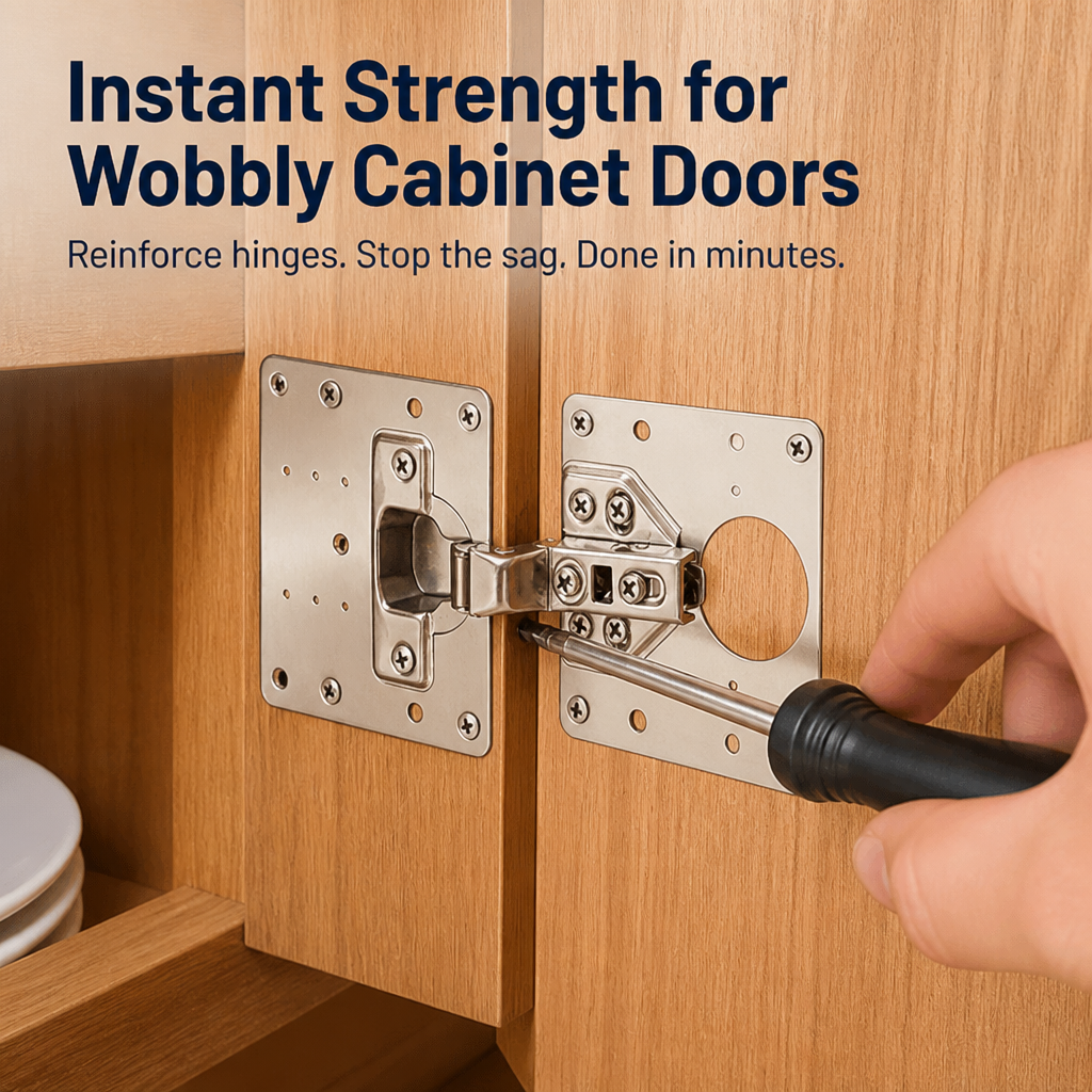 SecureHinge™ — Turn Wobbly Cabinet Doors into Rock-Solid Strength Instantly