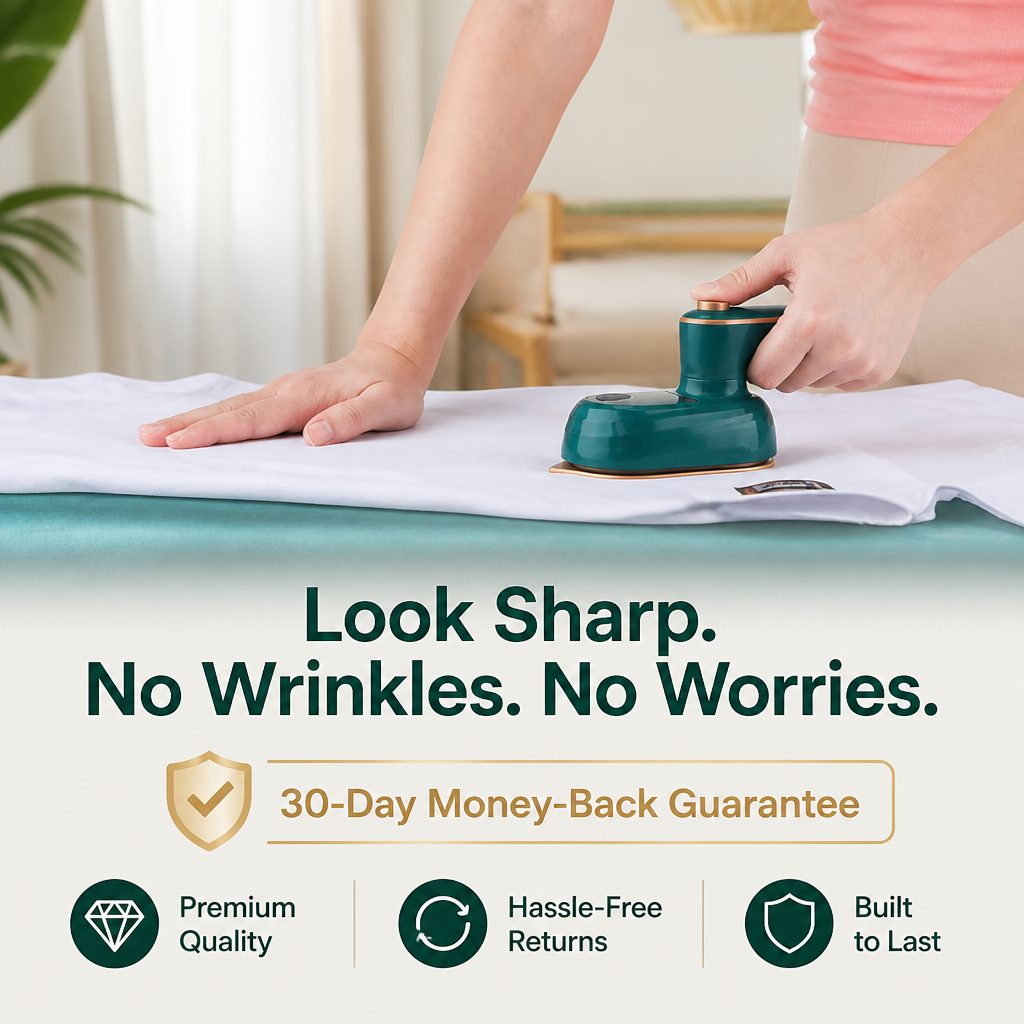 StylePulse™ — Press Out Travel Wrinkles in 30 Seconds, Anywhere You Land