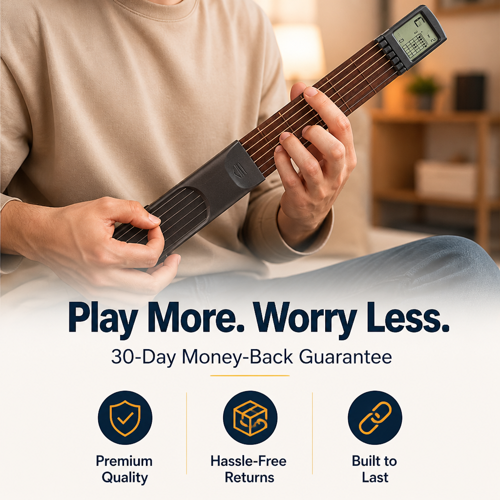 StrumEase™ — Transform Spare Moments into Confident, Quiet Guitar Mastery