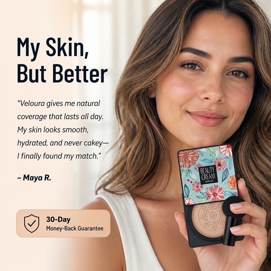 Veloura™ — Get Smooth, Skin-Like Coverage in One Press, No Brush Needed