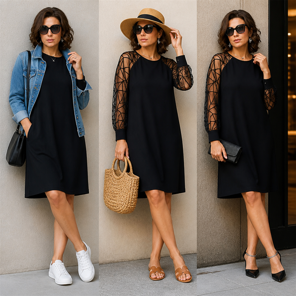 VioraLuxe™ Black Tunic Dress — Unleash Confidence with Effortless Comfort and Chic Style