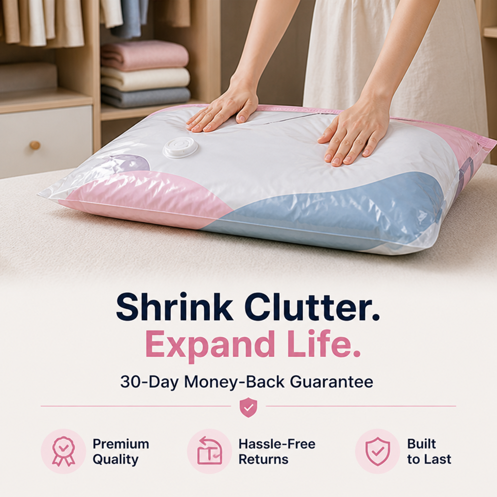 ZenCove™ Large Vacuum Storage Bags — Instantly Shrink Clutter and Unlock Peaceful Space