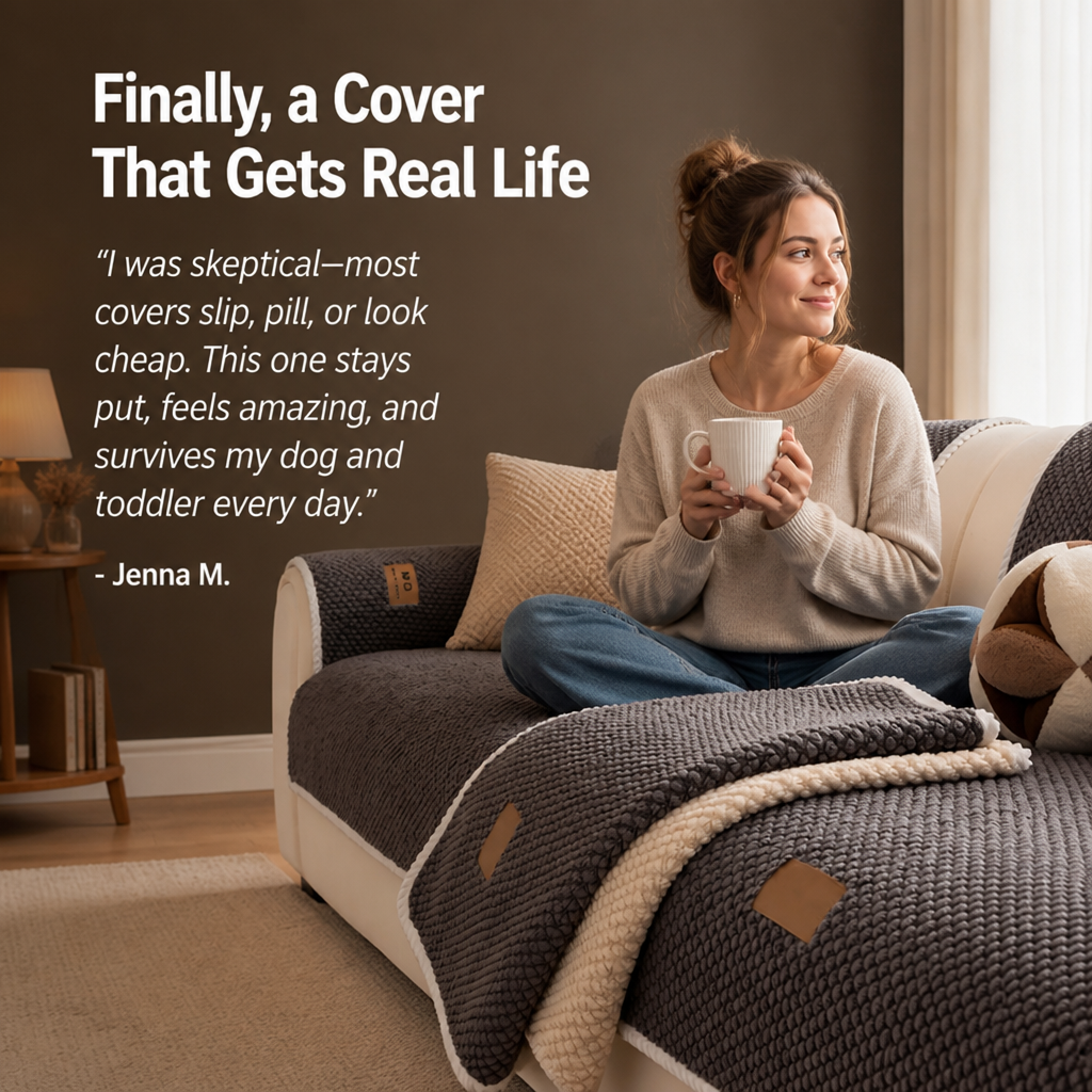 VeluraShield™ — Wrap Your Sofa in Plush Comfort That Never Slips or Fades