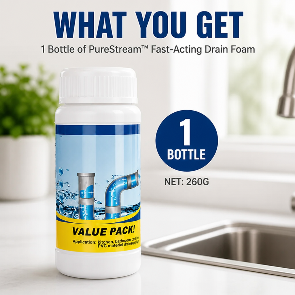 PureStream™ — Fast-Acting Foam That Frees Your Drains and Fights Odors Instantly