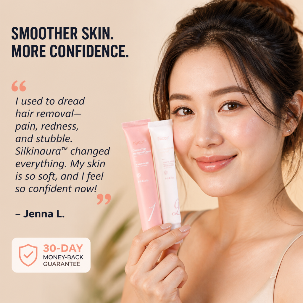 Silkinaura™ — Melt Away Facial Hair & Calm Sensitive Skin in Minutes | 1+1 FREE TODAY