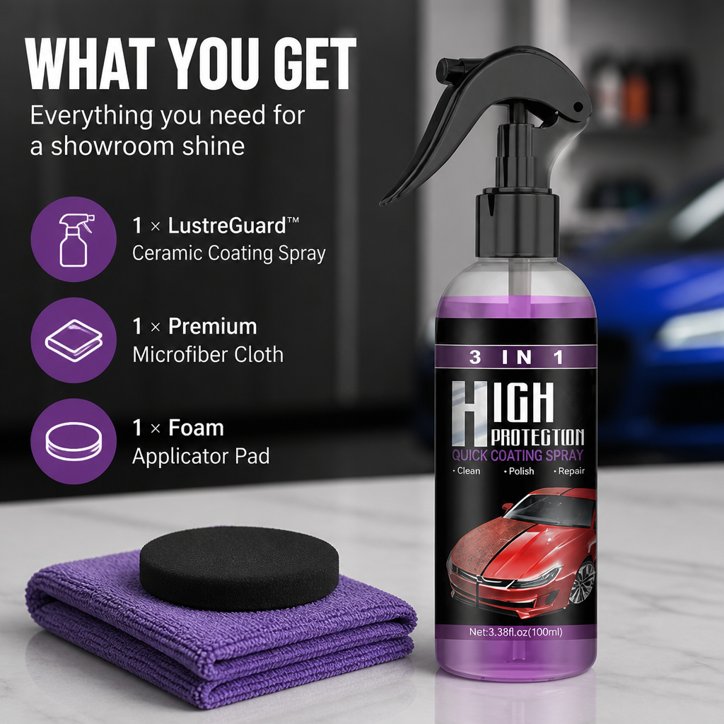 LustreGuard™ — Instantly Restore and Shield Your Ride with Mirror-Like Brilliance