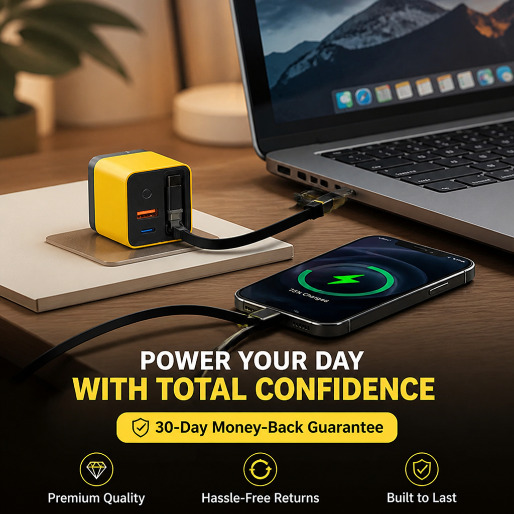 VoltixPro™ — Power Your Devices Instantly Without the Tangled Mess