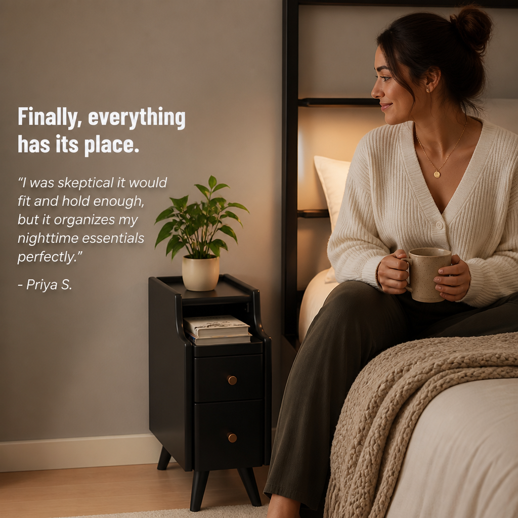 VeroNest™ Bedside Table — Reclaim Your Space and Calm Your Chaos Every Night