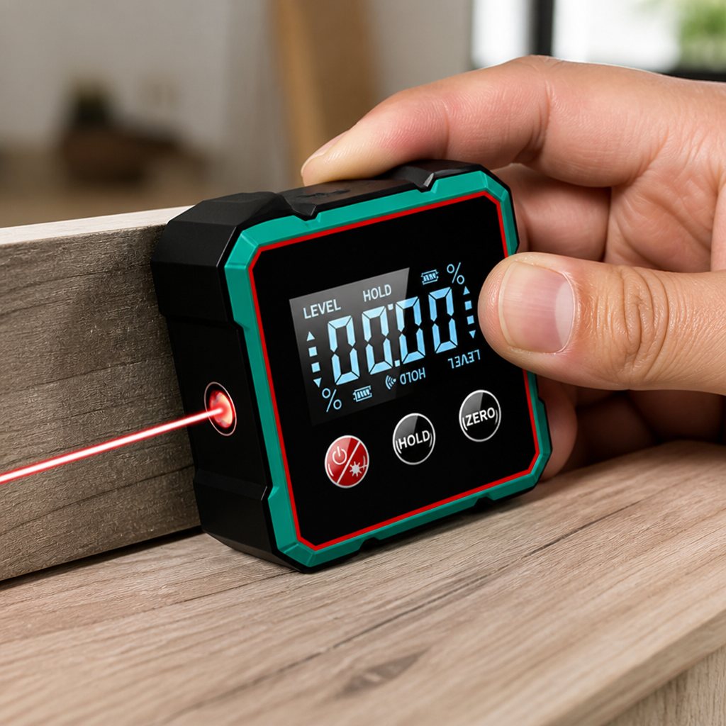 FluxEdge™ Digital Angle Gauge — Master Every Angle with Unshakable Precision and Hands-Free Control