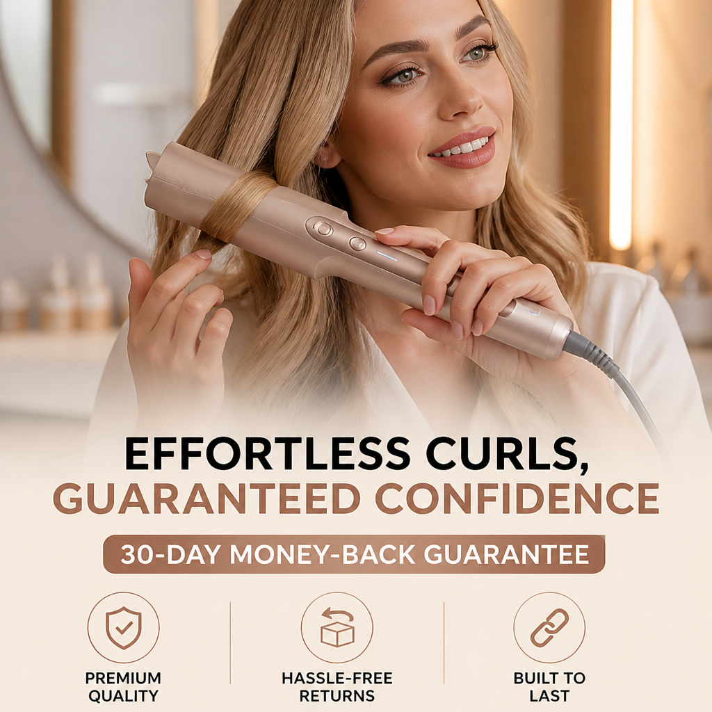 VivantaCurl™ — Wrap, Curl & Release Soft Waves in Seconds Without Tangles or Burns