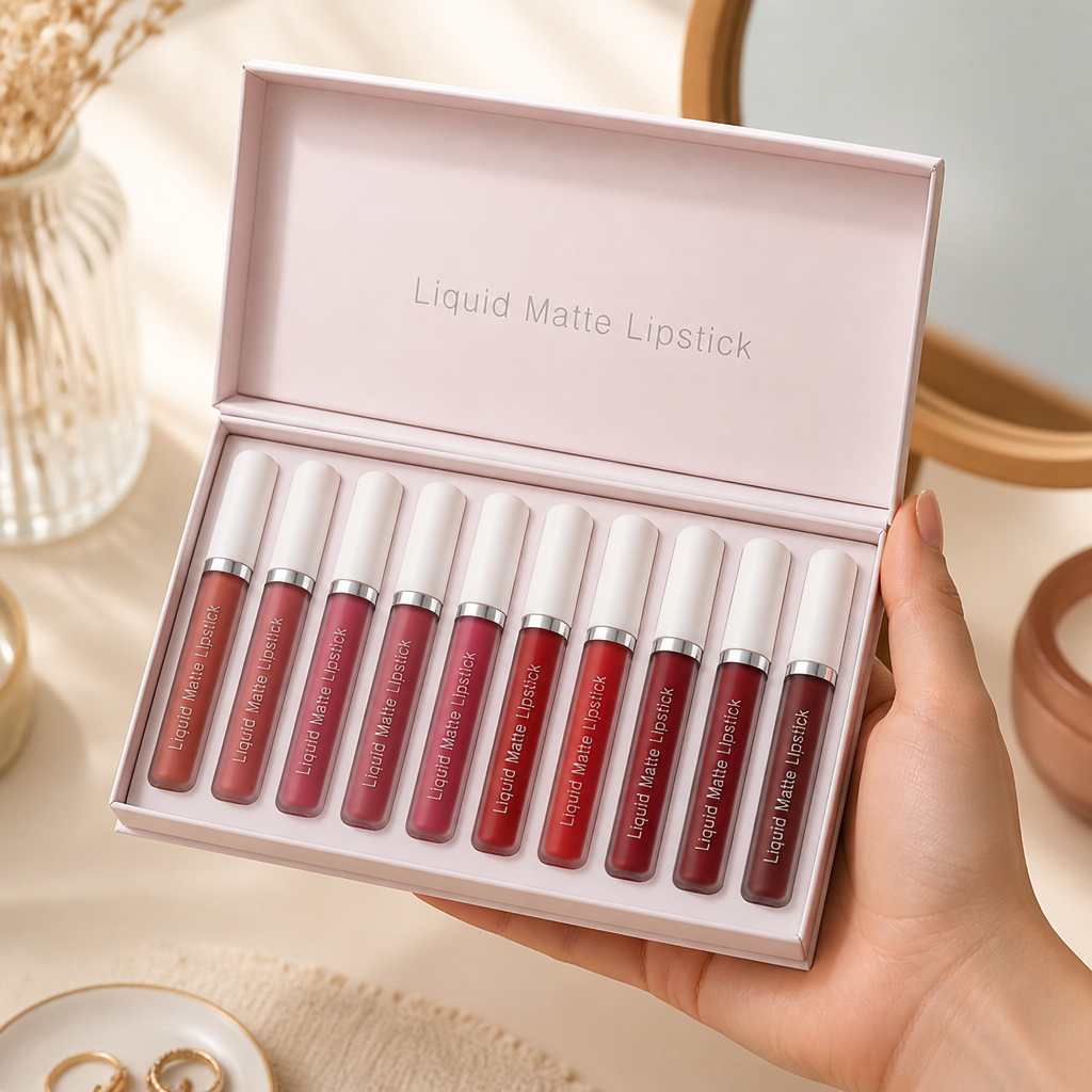 EverFlair™ Liquid Matte Lipstick Set — Unstoppable Color That Keeps Your Lips Soft, Bold, and Flawless All Day