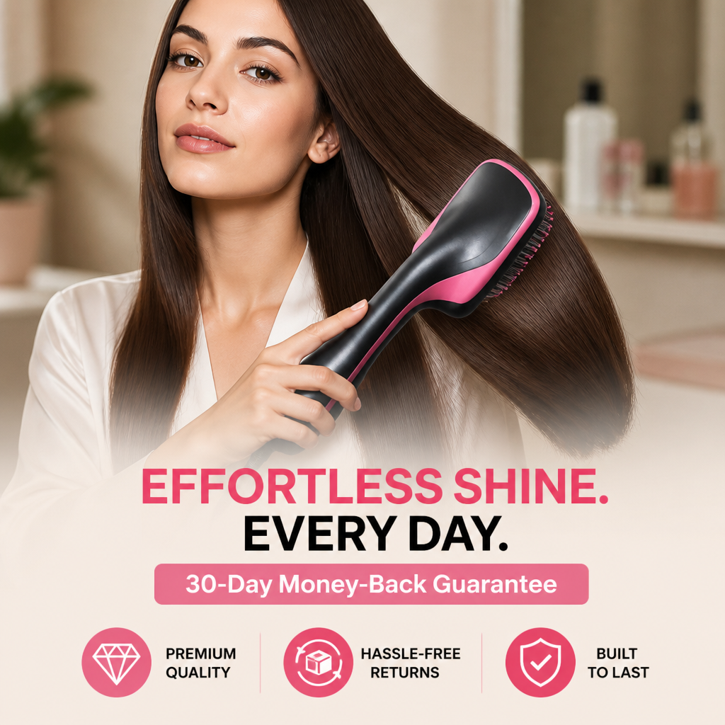 VioraSilk™ 2-in-1 Ionic Comb — Effortless Shine and Silky Smooth Hair Every Day