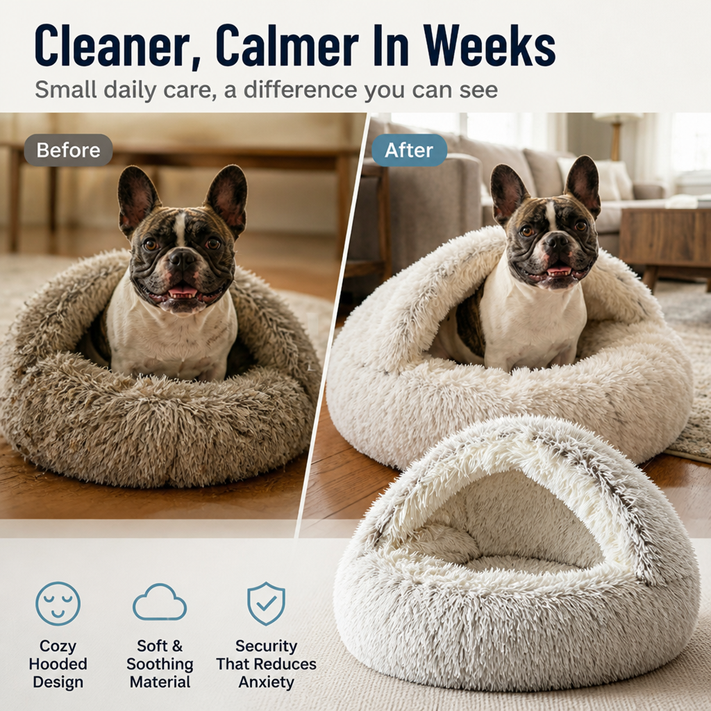 SnuggleNest™ — Wrap Your Pet in Cozy Calm for Blissful, Stress-Free Sleep