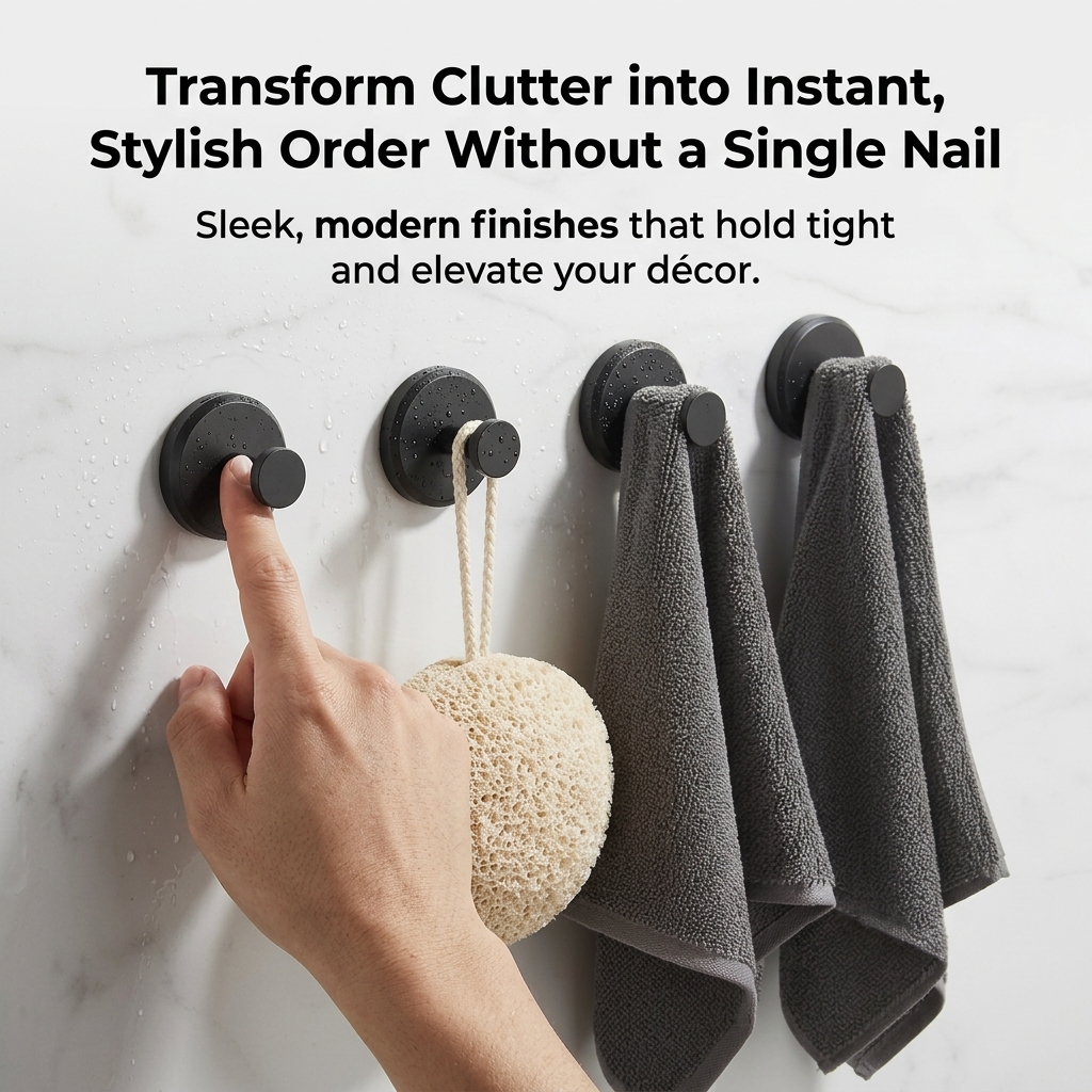 VibraGrip™ Hooks 4X — Transform Clutter into Instant, Stylish Order Without a Single Nail