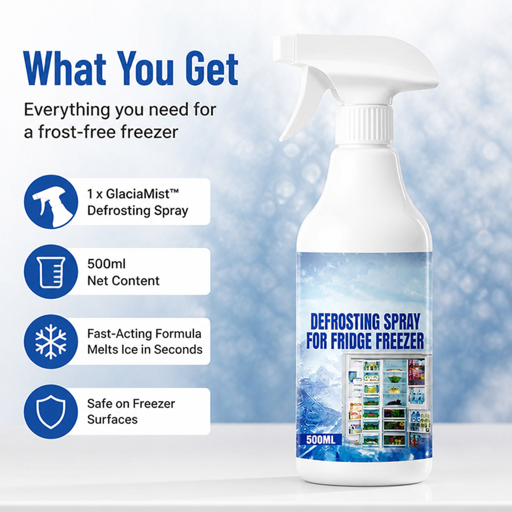 GlaciaMist™ — Melt Frost Instantly and Reclaim Your Freezer’s Power Without the Hassle