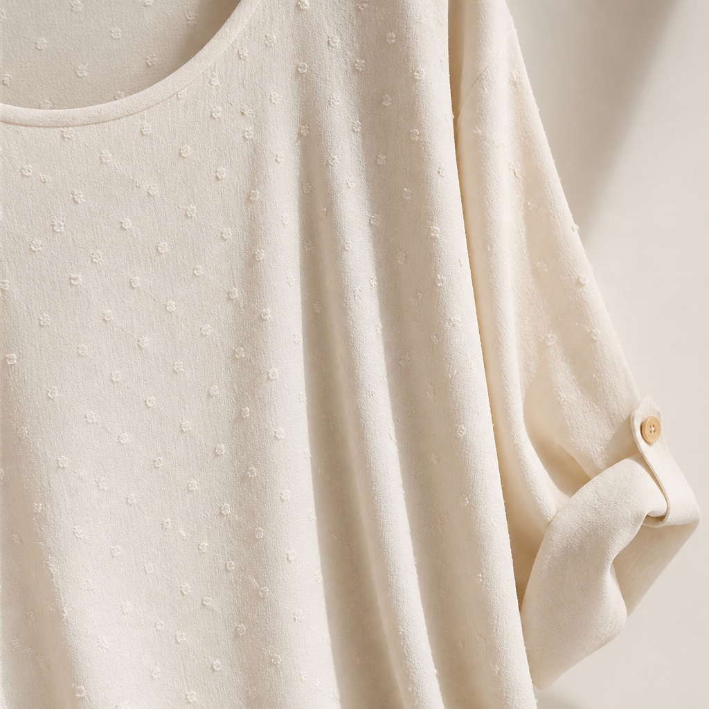 VelaraWeave™ Jacquard Top — Wrap Yourself in Soft Elegance That Boosts Confidence All Day