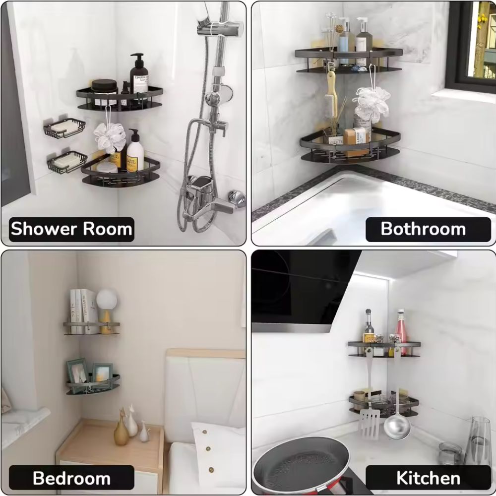 Aluminum Corner Shelf for Showers – Stylish and Space-Saving Solution