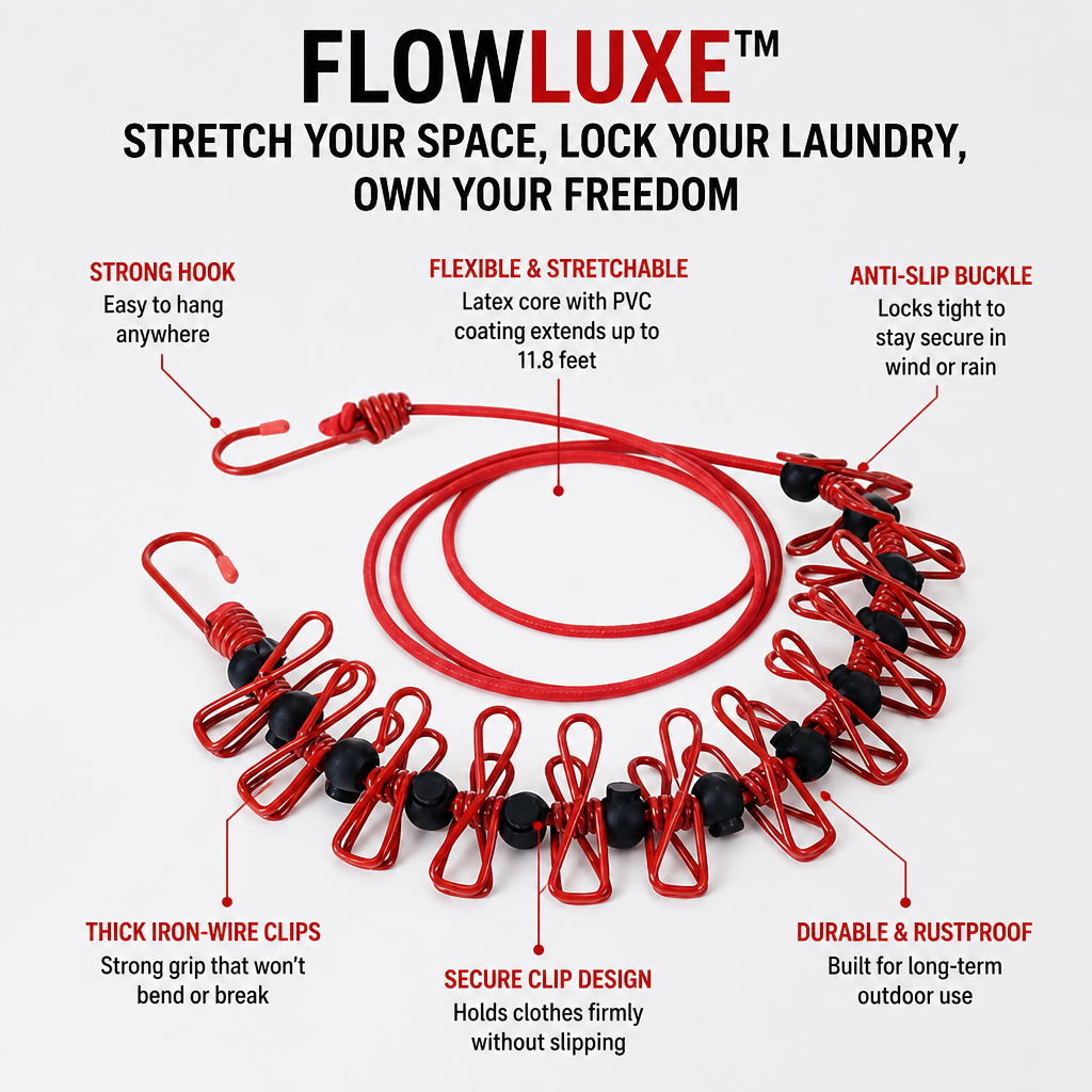 FlowLuxe™ — Stretch Your Space, Lock Your Laundry, Own Your Freedom