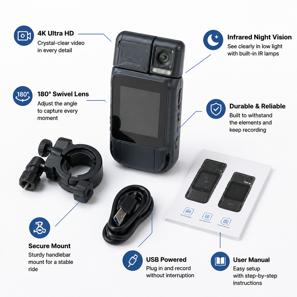 VeloVue™ — Experience Every Ride in Jaw-Dropping 4K Clarity, Day or Night