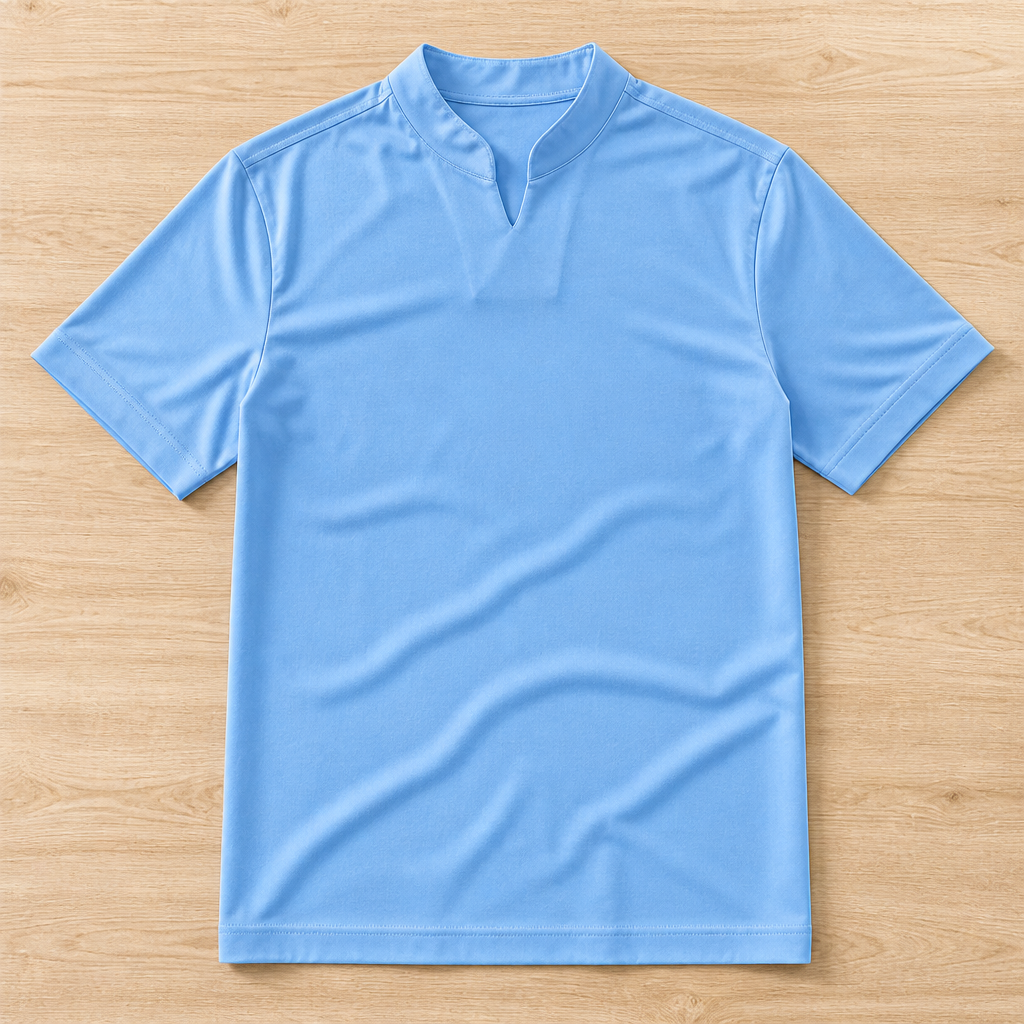 StratoFlex™ – Slim-Fit Performance Tee with Notched Stand Collar