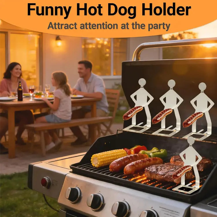 Stainless Steel Grill Holder Set – Pack of 4
