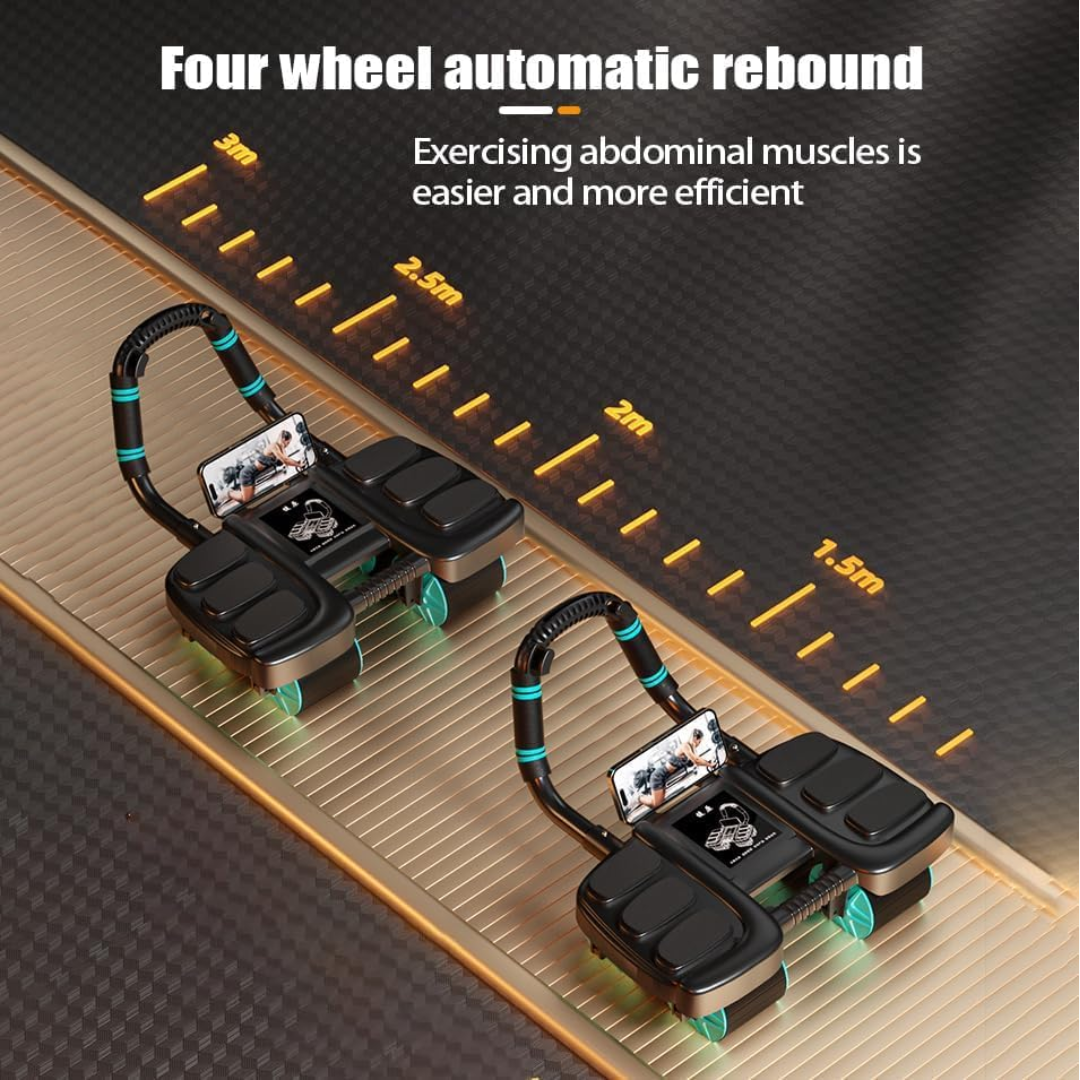 VulcanCore™ Six-Wheel Ab Roller — Command Unshakable Core Power with Effortless Control
