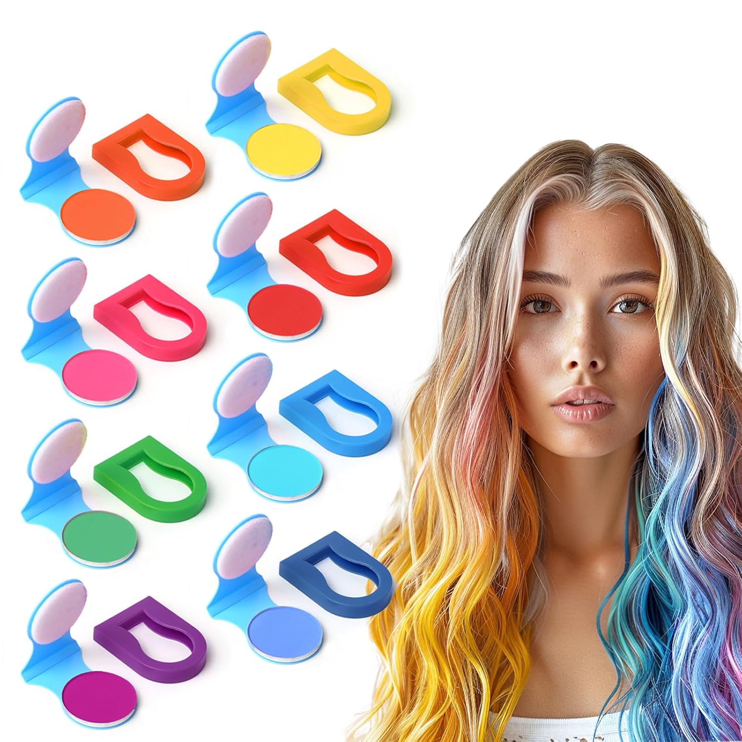 Fun and temporary hair coloring in 5 seconds