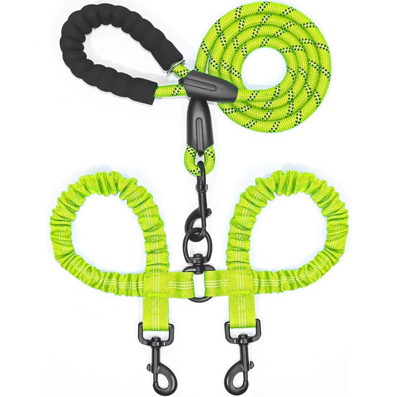 VersaTether™ — Effortless, Tangle-Free Control for Happier, Calmer Walks with Two Dogs