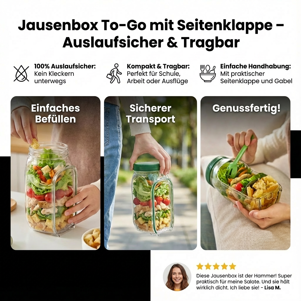 Travel-Friendly Food Container – Keep Meals Fresh, Crunchy, and Spill-Free