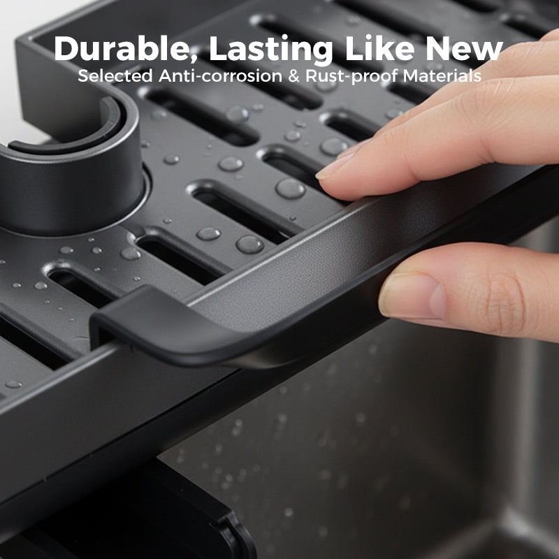 Sink Rack | Speeds Up Sponge and Brush Drying | Clamp-On Mount | SinkSmart