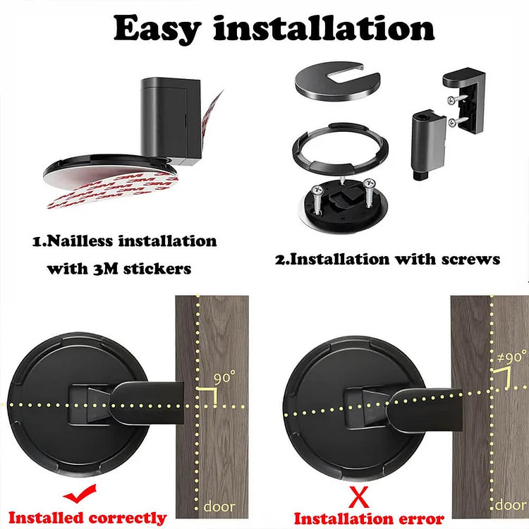 ForteHold™ Floor Door Stopper — Effortless Control That Silences Slams and Secures Your Home Instantly