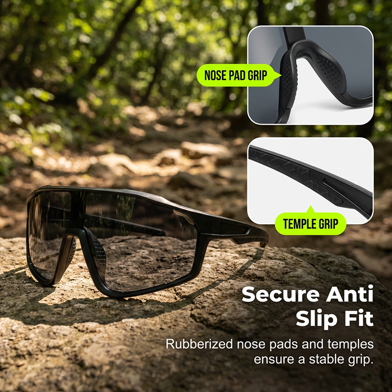 Photochromic Sports Sunglasses with UV Protection