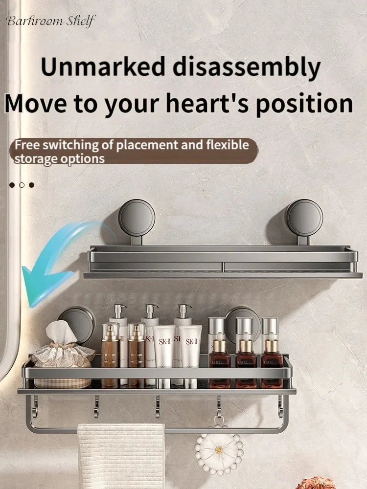Suction Cup Shower Shelf | No-Drill Installation | Drip Catcher | SnapShelv