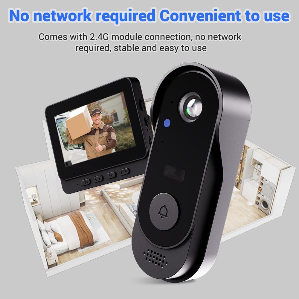 Doorbell Camera | Real-Time View and Two-Way Talk | Night Vision Enabled | RingCam