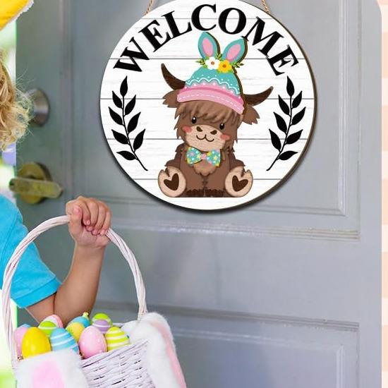 MagniCharm™ Highland Cow Sign — Transform Your Home with Fun, Festive Flair All Year Long