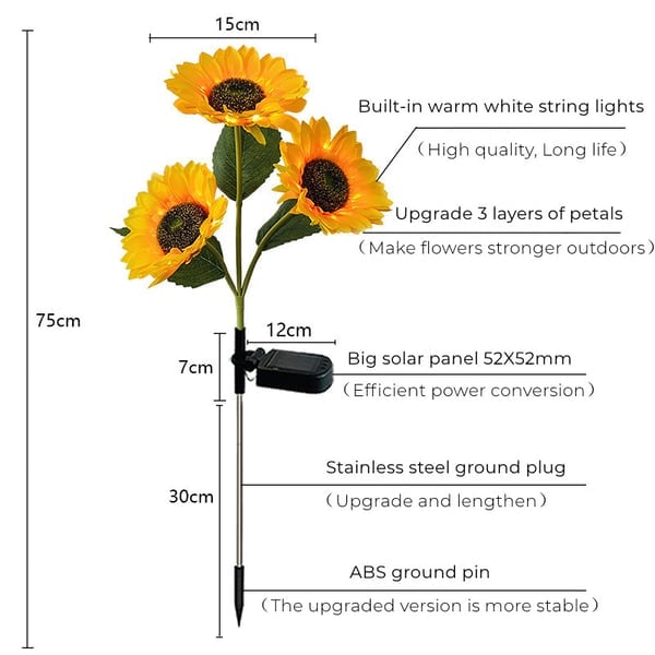 RamaraSun™ Solar Sunflowers — Illuminate Your Nights with Effortless, Enchanting Garden Magic