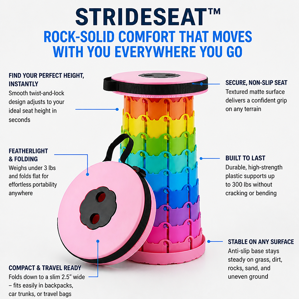 StrideSeat™ — Rock-Solid Comfort That Moves With You Everywhere You Go