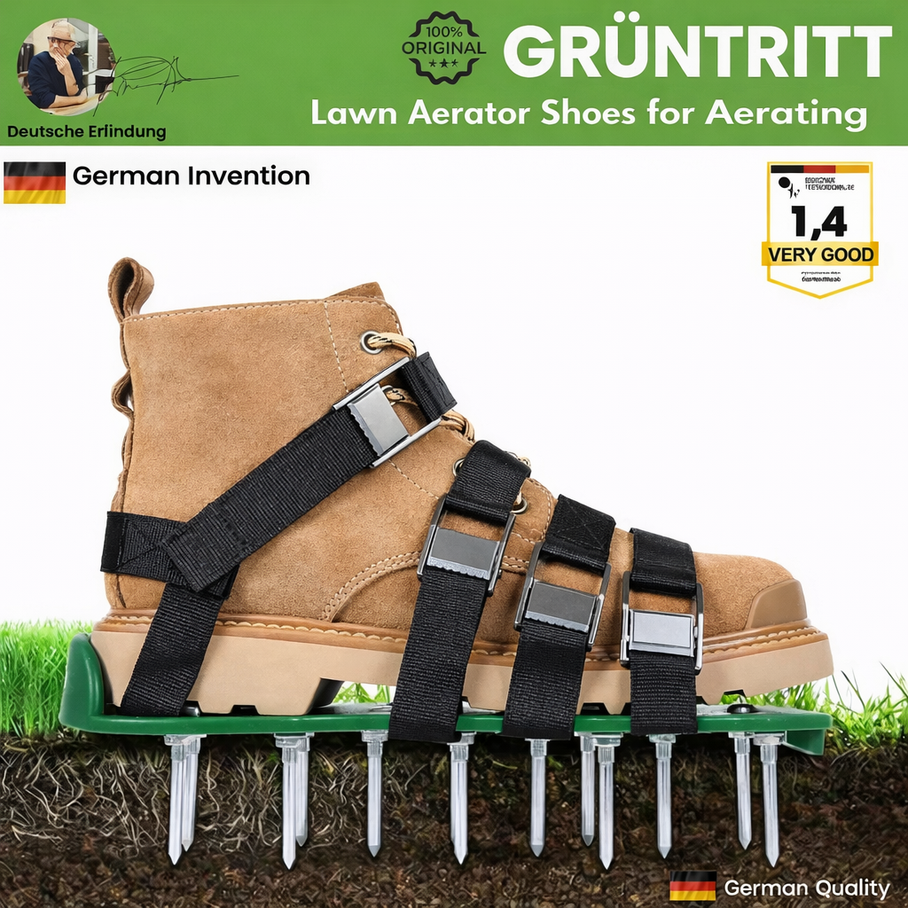 Lawn Aerator Cleats | Aerate Yard As You Walk | Spike Strap Design | Green Step