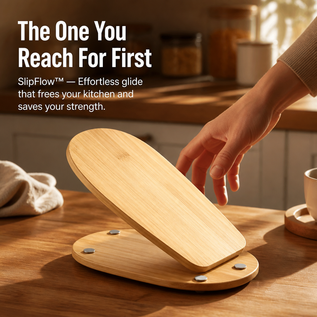 SlipFlow™ — Swivel, Slide & Reclaim Your Counter Without Lifting a Thing