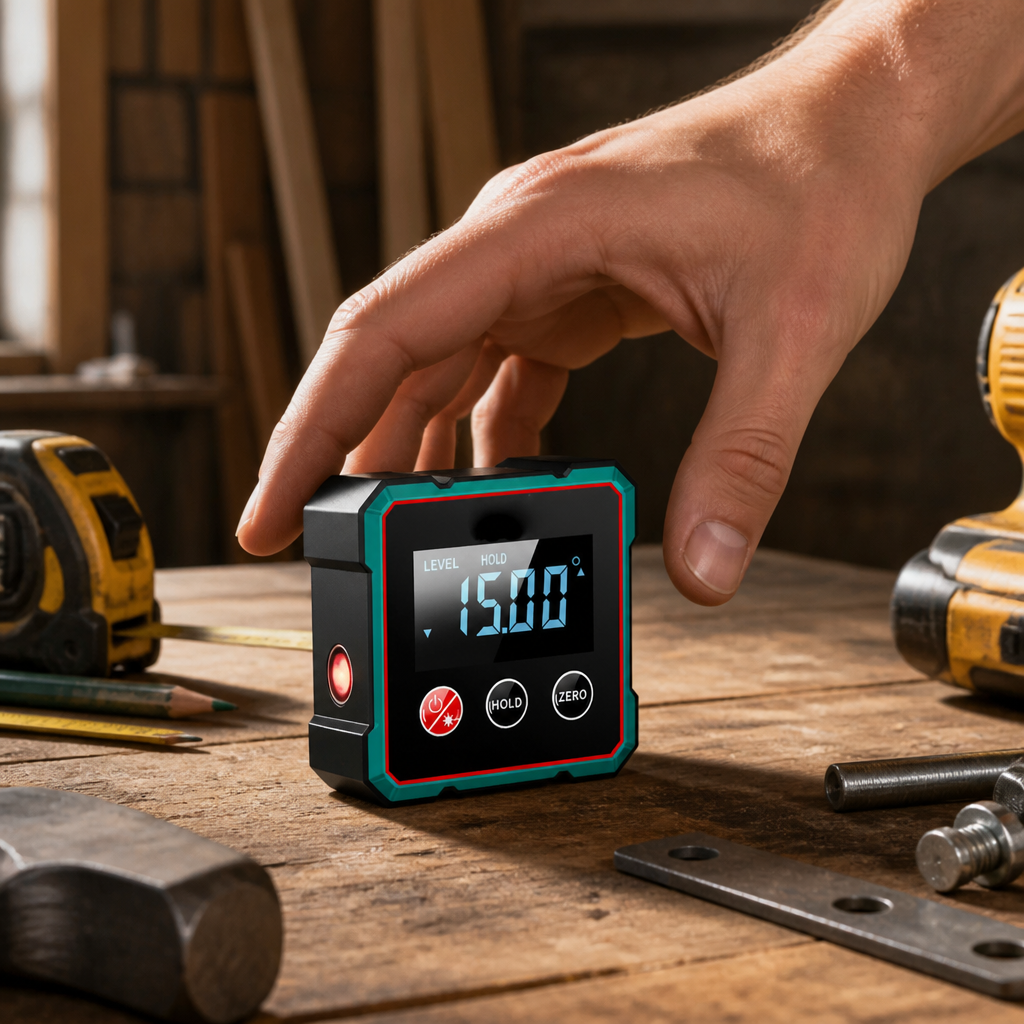 FluxEdge™ Digital Angle Gauge — Master Every Angle with Unshakable Precision and Hands-Free Control