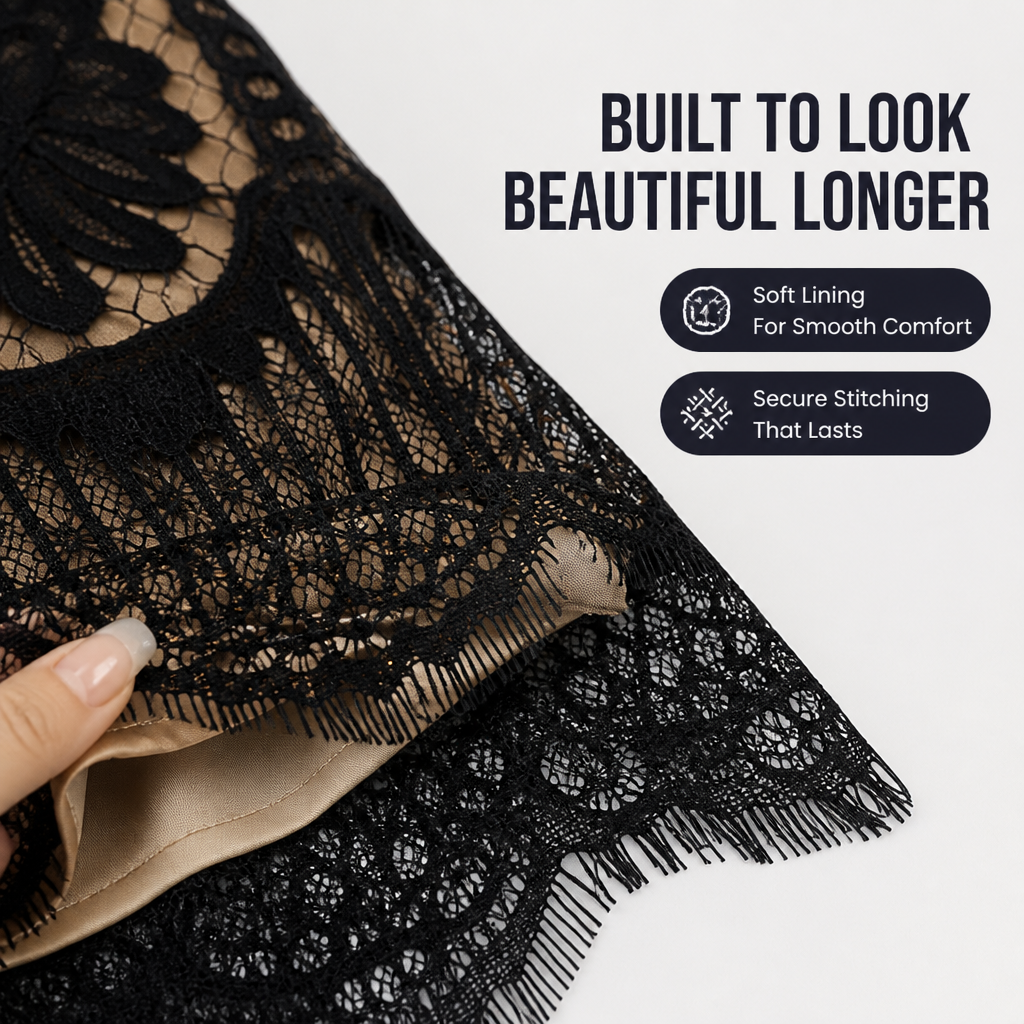 LuminaFleur™ Lace Evening Dress — Unleash Stunning Confidence with Every Curve You Own