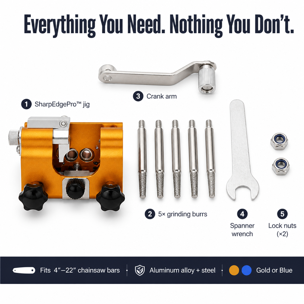 SharpEdgePro™ — Bring Any Dull Chainsaw Back to Razor-Sharp in Seconds