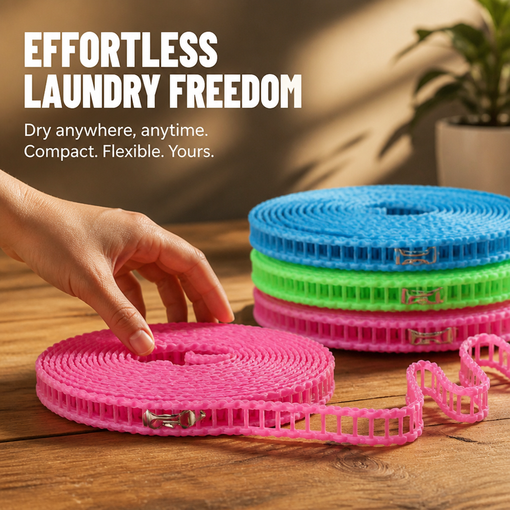 FlexiDry™ — Effortless Laundry Freedom That Saves Space and Time