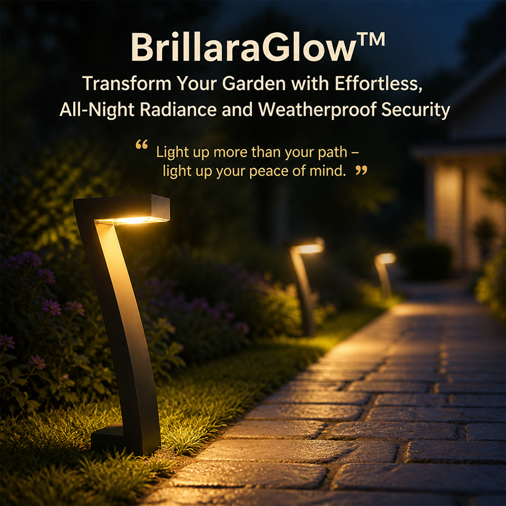 BrillaraGlow™ — Transform Your Garden with Effortless, All-Night Radiance and Weatherproof Security