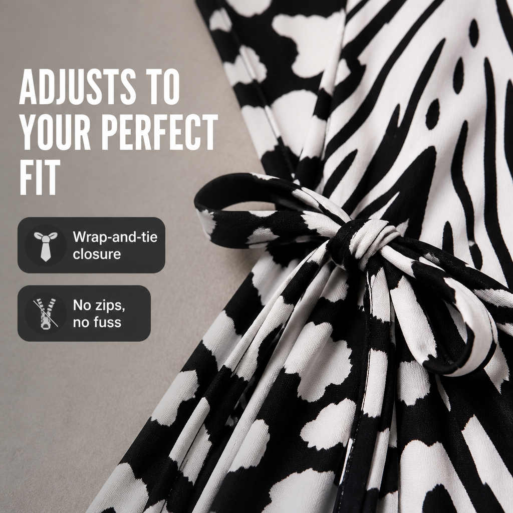 SereneSilk™ Wrap Dress — Unleash Your Confidence with Effortless Comfort and Flawless Style