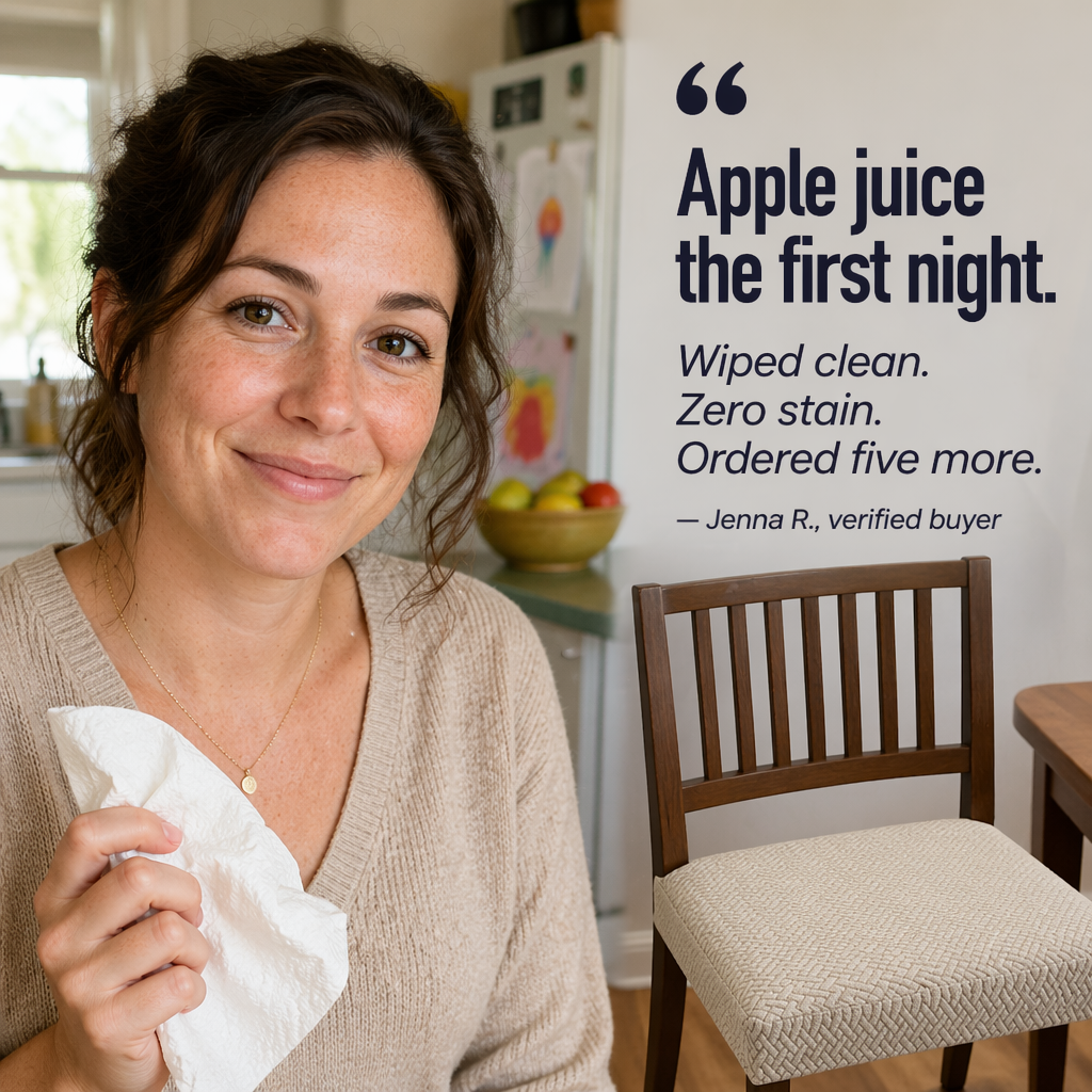 SlipGuard™ Jacquard Chair Covers — Shield Every Seat From Spills, Stains & Sticky Fingers