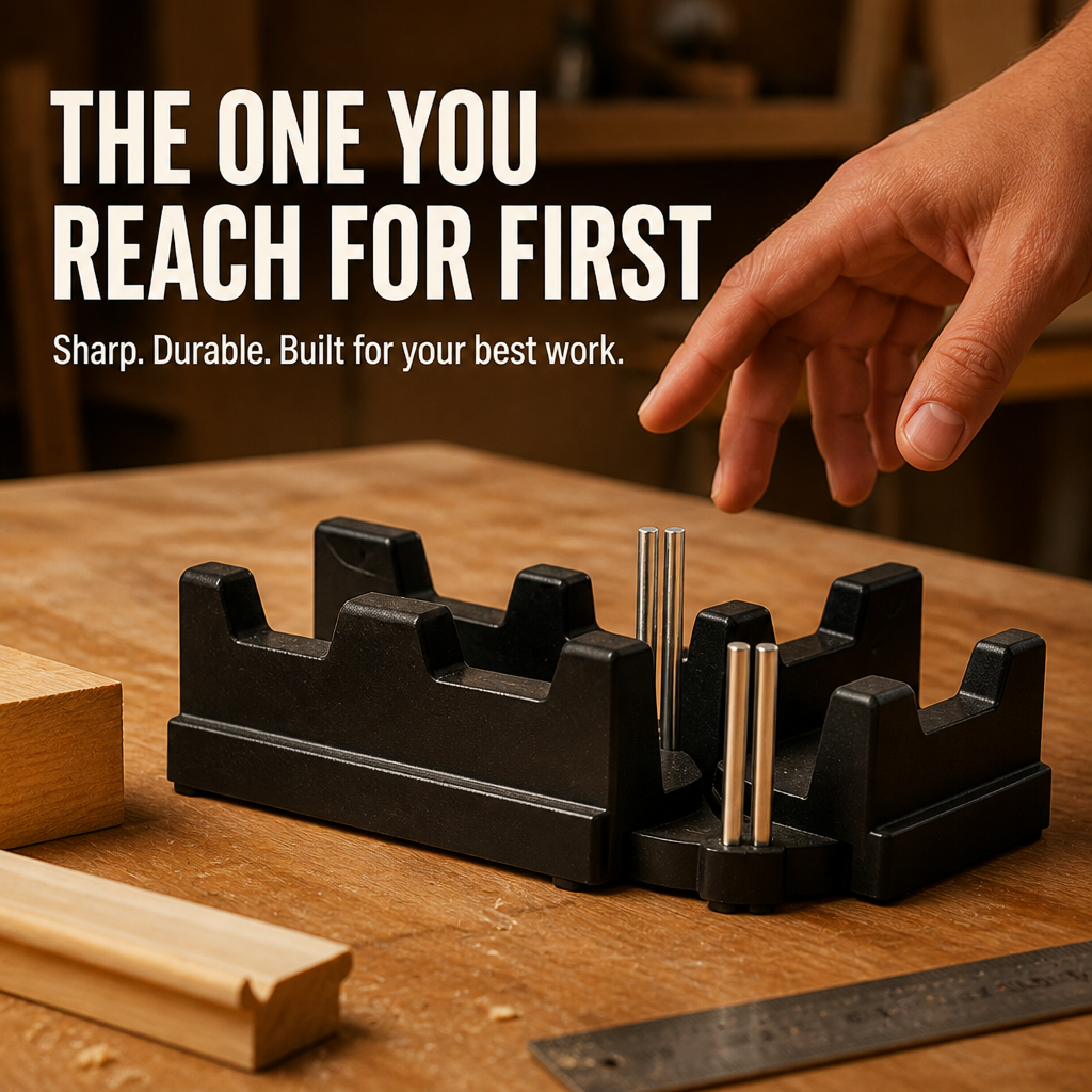 SharpEdgePro™ — Clamp, Guide & Cut Flawless Trim Corners Without a Power Saw