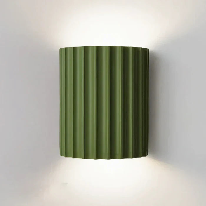 Resin Wall Light with Ribbed Shade – Contemporary Interior Design